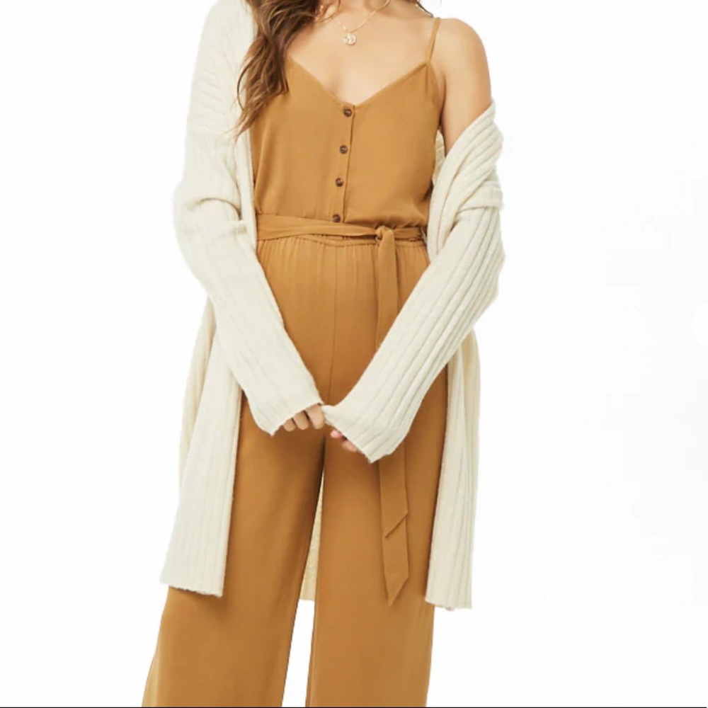 Forever 21 button-front cami jumpsuit
